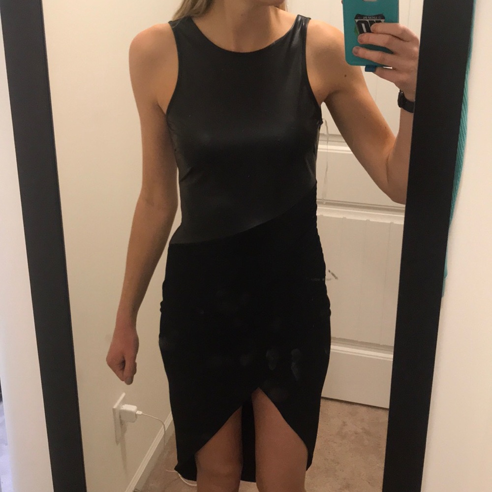 G by Guess black high-low dress